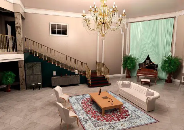 Main image of Hand-Knotted Wool/ silk Red Traditional Classic Rug, Made in India