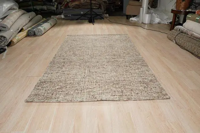 Alt view image 7 of 7 - Dark Beige/Brown Modern Contemporary Modern Tufted Loop Area Rug, Made in India