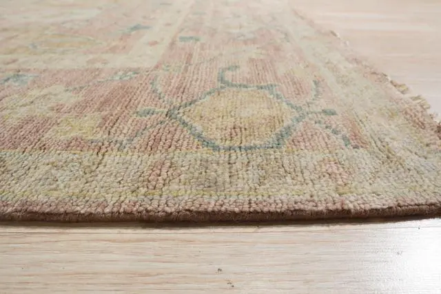 Alt view image 5 of 6 - Stylish and Elegant Pink Classic Oriental Oushak Hand-Tufted Wool Rectangle Area Rugs