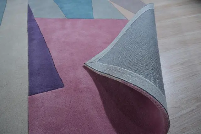 Alt view image 6 of 7 - Abstract - Multicolored Spectrum Wool Area Rug