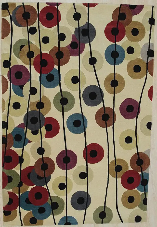Alt view image 2 of 4 - Hand-Tufted Wool MIX Transitional Stripe Modern Tufted Rug, Made in India