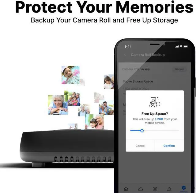 Alt view image 6 of 7 - Renewed Amber X 512GB SSD AI Wireless NAS Personal Cloud Storage+Home Assistant and Plex