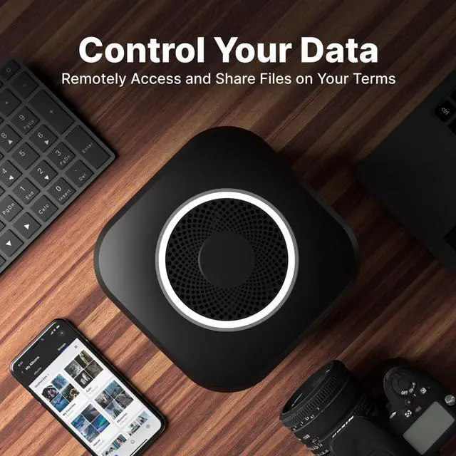 Alt view image 5 of 7 - Renewed AmberPRO All-in-One Smart Personal Cloud Storage + AC2600 Wireless Router 2TB x2 (4TB Raw)