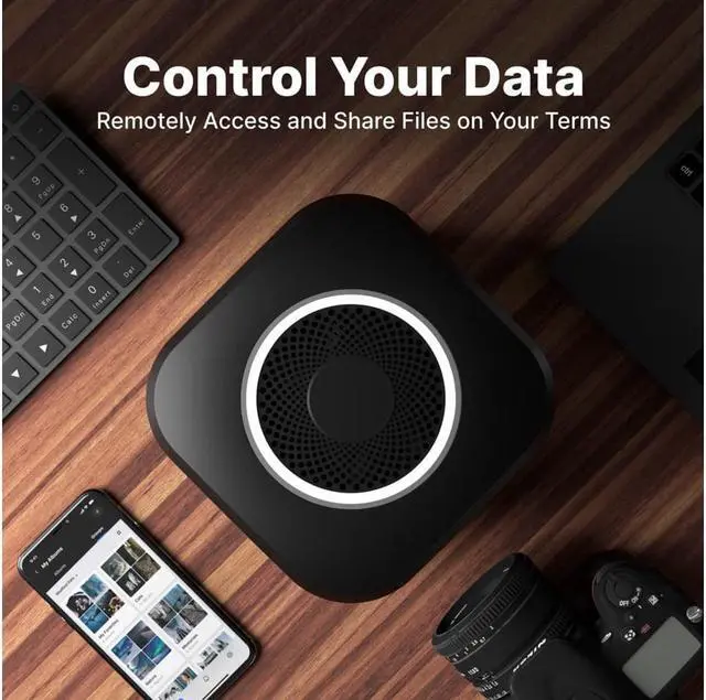 Alt view image 4 of 7 - Renewed AmberPRO All-in-One Smart Personal Cloud Storage + AC2600 Wireless Router 1TB x2 (2TB Raw)