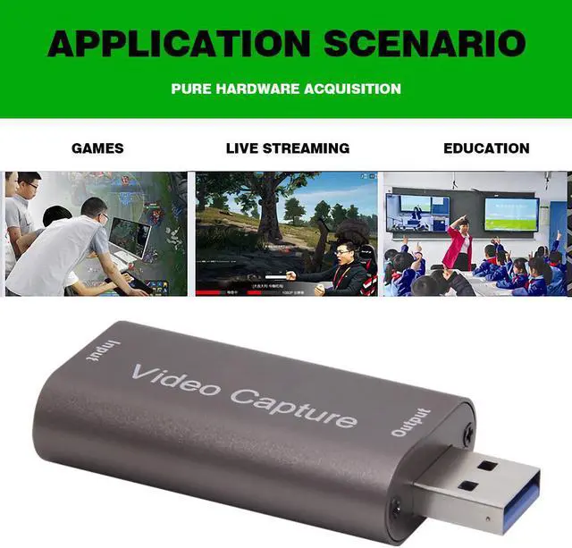 Alt view image 5 of 6 - 4K Video Capture Card USB 3.0 HDMI-compatible Grabber Recorder for PS4 Game DVD Camcorder Camera Recording Live StreamingColor: red (usb2.0 card)