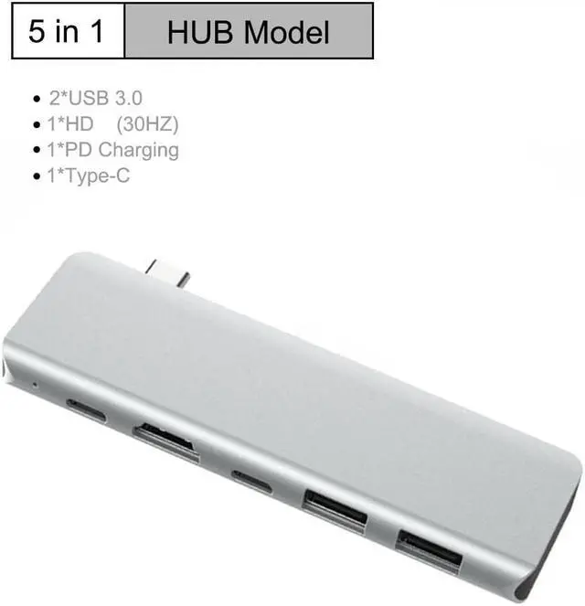 Main image of USB C Hub Thunderbolt 3 Dock with HDMI-compatible Adapter PD 3.0 for MacBook Pro/Air M1 Type-cColor: black (usb c hub)