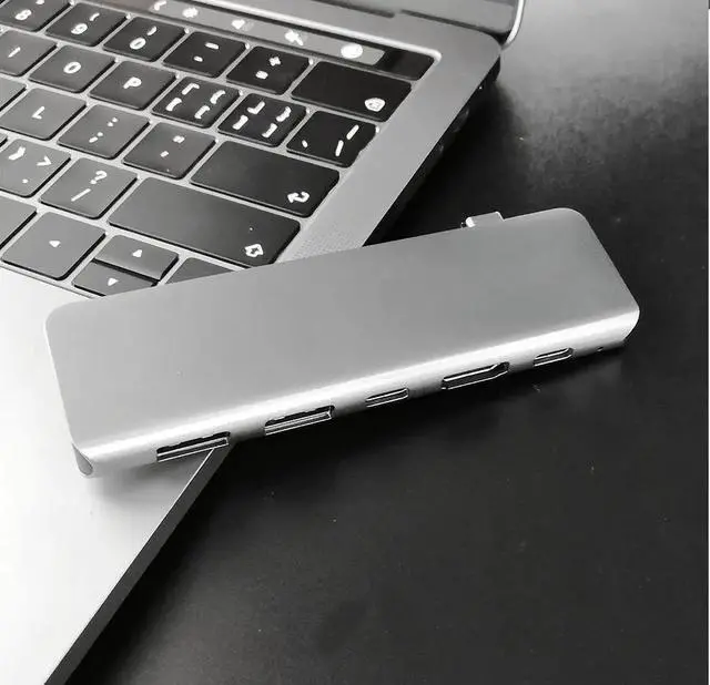 Alt view image 4 of 5 - USB C Hub Thunderbolt 3 Dock with HDMI-compatible Adapter PD 3.0 for MacBook Pro/Air M1 Type-cColor: black (usb c hub)