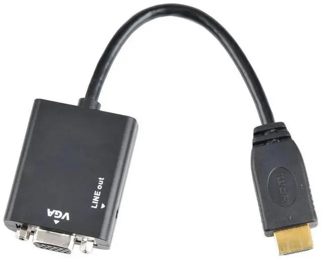 Alt view image 3 of 6 - 1080P HDMI-compatible to VGA Converter HD2VGA Digital to Analog Video Audio Converter Cable for Xbox 360 PS3 PS5 Laptop TV BoxLength: <=0.5m (0.5m and below)
Color: Black (with audio)