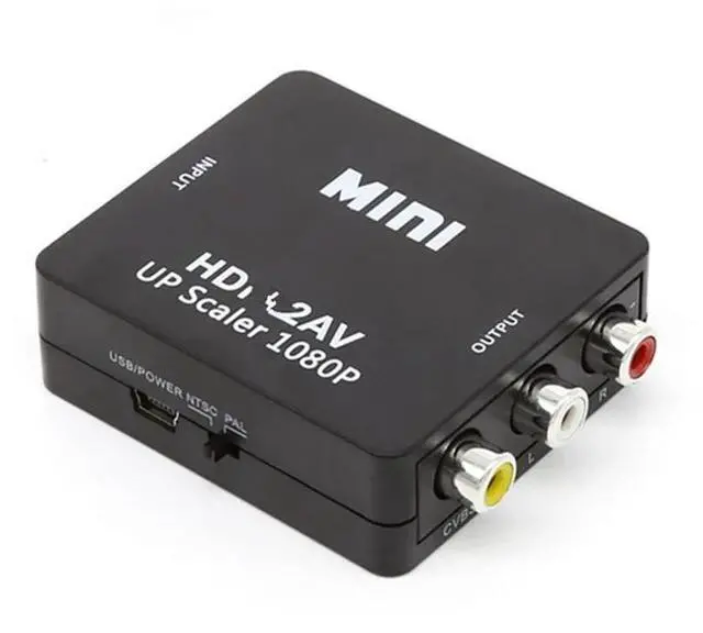 Main image of HDMI-compatible to RCA Converter HD to AV adapter Android tv Smart box PS4 Laptop Chromecast for 1080P 720P NTSC/PAL HD2AVLength: 0.5m and below (hd to av)
Color: Black (black)