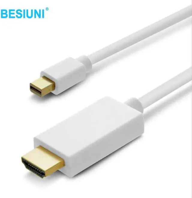 Alt view image 2 of 5 - BESIUNI 1.9M Thunderbolt Displayport Mini Display Port DP to HDMI-compatible Male Adapter cable For Apple Macbook Mac AirLength: 1.8m
Color: Black (MINI DP TO VGA)