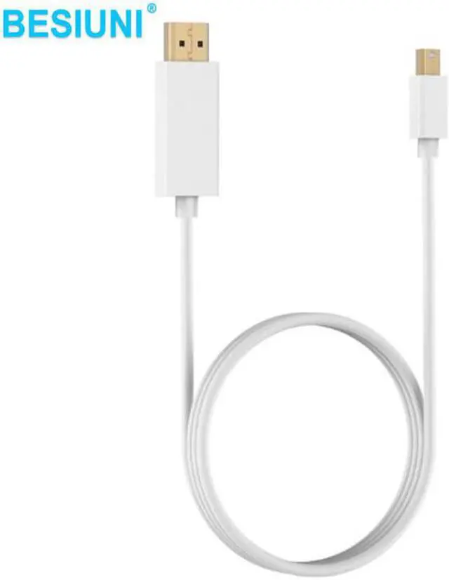 Alt view image 3 of 5 - BESIUNI 1.11M Thunderbolt Displayport Mini Display Port DP to HDMI-compatible Male Adapter cable For Apple Macbook Mac AirLength: 1.8m
Color: Grey (MINIDP TO HDMI F)