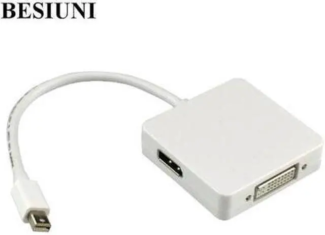 Main image of BESIUNI 1.13M Thunderbolt Displayport Mini Display Port DP to HDMI-compatible Male Adapter cable For Apple Macbook Mac AirLength: 1.8m
Color: White (MINIDP 2 HDMI DP DVI)