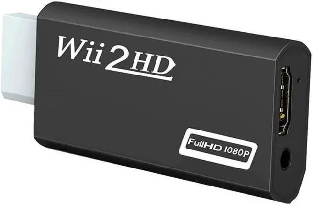 Main image of Full HD 1080P Wii to HDMI-compatible Converter Adapter Wii2HDMI-compatible Converter 3.5mm Audio for PC HDTV Monitor DisplayColor: Black (Wii black)