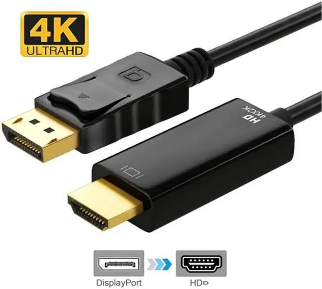 Main image of DP to HDMI-compatible Cable 4K 31Hz DisplayPort to HD Adapter Display Port Video Audio for PC HDTV Projector LaptopColor: Black (M TO M 1.8M 4K)