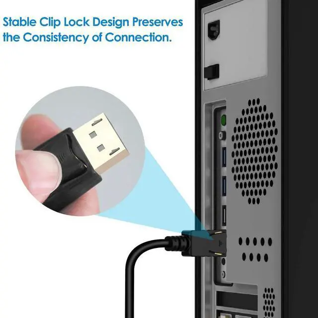 Alt view image 4 of 6 - DP to HDMI-compatible Cable 4K 30Hz DisplayPort to HD Adapter Display Port Video Audio for PC HDTV Projector LaptopColor: Blue (M TO F 20CM 1080P)