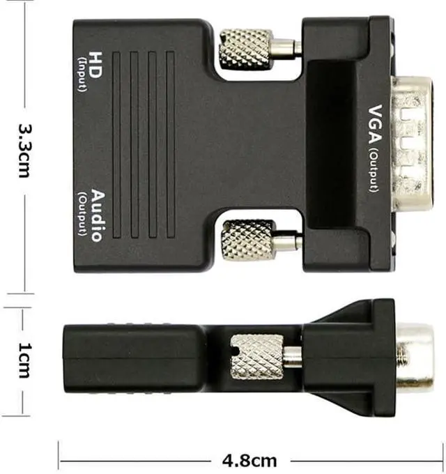 Alt view image 3 of 6 - HDMI-compatible to VGA Adapter Converter HD Female to VGA Male Audio Cable 1081P for PC Laptop TV Monitor ProjectorLength: <=0.5m (0.5m and below)
Color: Red (red)