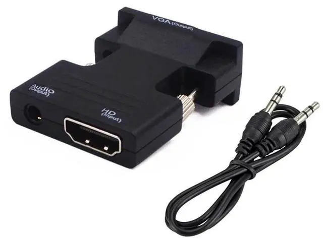 Alt view image 2 of 6 - HDMI-compatible to VGA Adapter Converter HD Female to VGA Male Audio Cable 1082P for PC Laptop TV Monitor ProjectorLength: <=0.5m (0.5m and below)
Color: white (white)