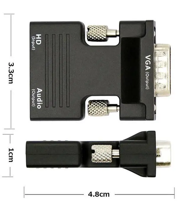 Alt view image 3 of 6 - HDMI-compatible to VGA Adapter Converter HD Female to VGA Male Audio Cable 1082P for PC Laptop TV Monitor ProjectorLength: <=0.5m (0.5m and below)
Color: white (white)