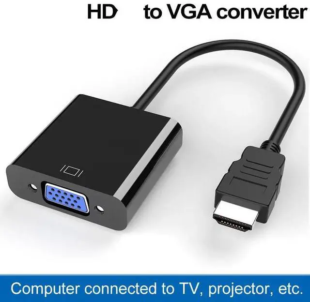 Alt view image 2 of 6 - HDMI-compatible to VGA Cable HD Male to VGA Female RGB Analog VGA Video Audio Converter Adapter Cables HD 1080P forPC Laptop DVDLength: <=0.5m (0.5m and below)
Color: blue (with audio)