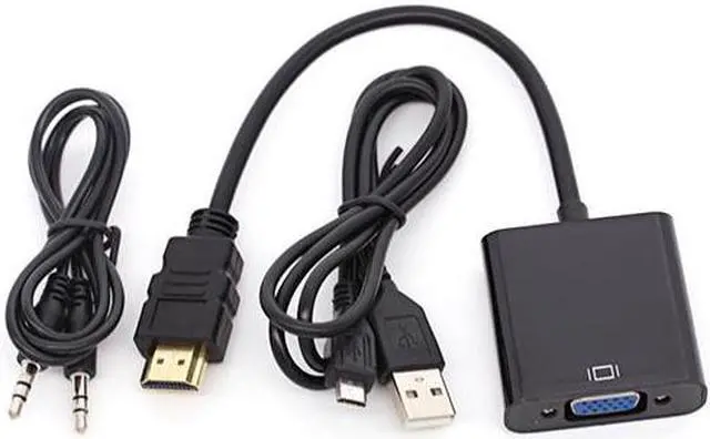 Main image of HDMI-compatible to VGA Cable HD Male to VGA Female RGB Analog VGA Video Audio Converter Adapter Cables HD 1081P forPC Laptop DVDLength: <=0.5m (0.5m and below)
Color: Grey (with audio power)
