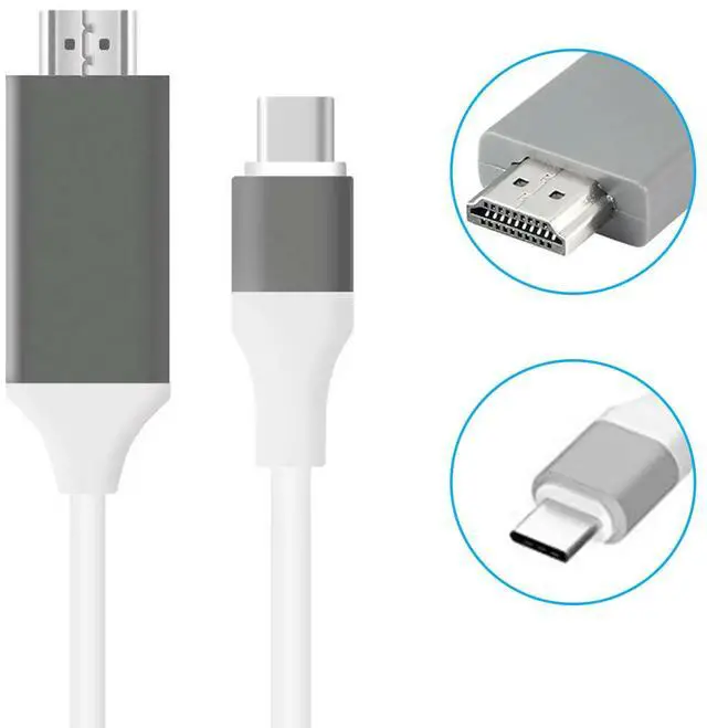 Alt view image 2 of 5 - USB C Type C To HDMI-compatible 2.0 Cable 4K HD Cable 4M Audio and Ethernet for HDTV / Projector High Speed CableLength: 2m
Color: Red (red)