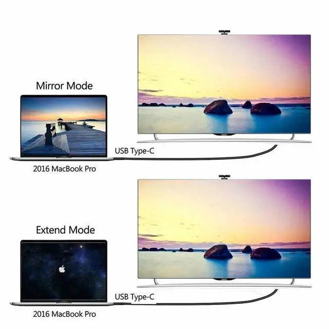 Alt view image 5 of 5 - USB C Type C To HDMI-compatible 2.0 Cable 4K HD Cable 4M Audio and Ethernet for HDTV / Projector High Speed CableLength: 2m
Color: Red (red)