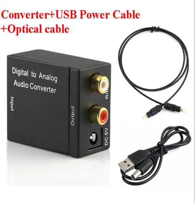 Main image of 3.5MM Jack 4*RCA Digital to Analog Audio Converter Amplifier Decoder Optical Fiber Coaxial Signal to Analog Stereo Audio AdapterLength: <=0.5m (0.5m and below)
Color: White (kit 1)