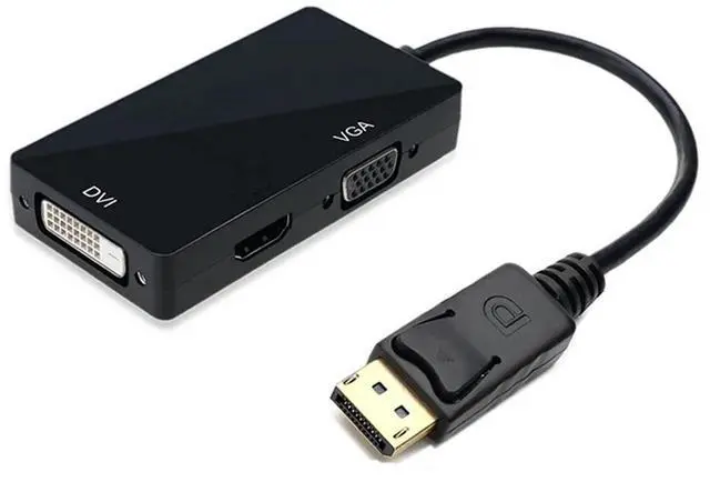 Alt view image 2 of 6 - 3 in 1 DisplayPort DP To HDMI-compatible DVI VGA Adapter Cable 1080P Converter Connector For PC Projector Laptop HDTVLength: 0.5m and below (25cm)
Color: blue (DP to dvi)