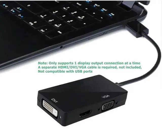 Alt view image 5 of 6 - 3 in 1 DisplayPort DP To HDMI-compatible DVI VGA Adapter Cable 1080P Converter Connector For PC Projector Laptop HDTVLength: 0.5m and below (25cm)
Color: blue (DP to dvi)