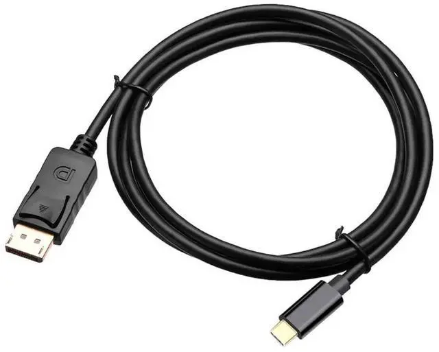 Alt view image 3 of 6 - USB C to DisplayPort 4K@60HZ Thunderbolt 3 to DP for MacBook Pro 2019/2018 ipad pro Surface Book Dell XPS Sumsang S10 Note 10 DexColor: Black (type c to dp male)