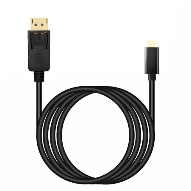 Alt view image 2 of 6 - USB C to DisplayPort 4K@60HZ Thunderbolt 3 to DP for MacBook Pro 2019/2018 ipad pro Surface Book Dell XPS Sumsang S10 Note 10 DexColor: Black (type c to dp male)