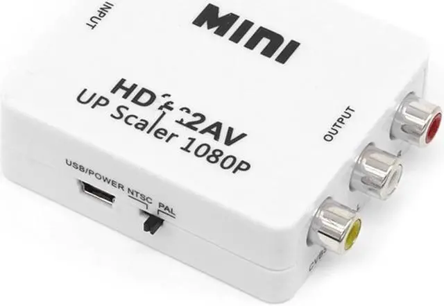 Main image of HDMI-compatible to RCA Converter AV/CVSB L/R Video Box HD 1080P 1920*1080 60Hz HD3AV Support NTSC PAL Output HDMIToAVLength: <=0.5m (0.5m and below)
Color: white (white)