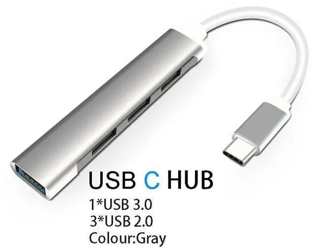 Main image of Type C hub USB C to 4K HDMI-Compatible Adapter with 100W PD Fast Charging USB 3.1 Ports for Laptops Surface Pro MacBook Air ProColor: Blue (4 in 1hub type 2)