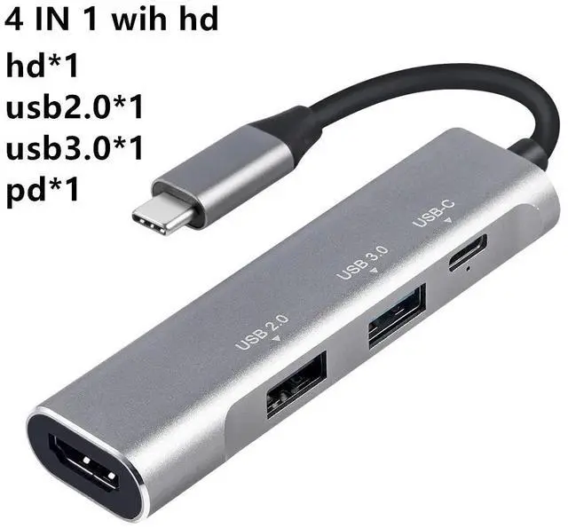 Alt view image 6 of 6 - Thunderbolt 3 Adapter USB Type C Hub HDMI-compatible 4K support Samsung Dex mode USB-C Dock with PD for MacBook Pro/Air 2021Color: Green (4 in 1 no hd)