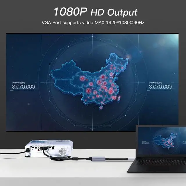 Alt view image 6 of 6 - Type C Dock Adapter Thunderbolt 3 USB C Hub To HDMI-compatible VGA 3.5mm Jack USB3.0 PD Splitter for MacBook Pro Laptop PhoneColor: Red (4 in 1 hub)