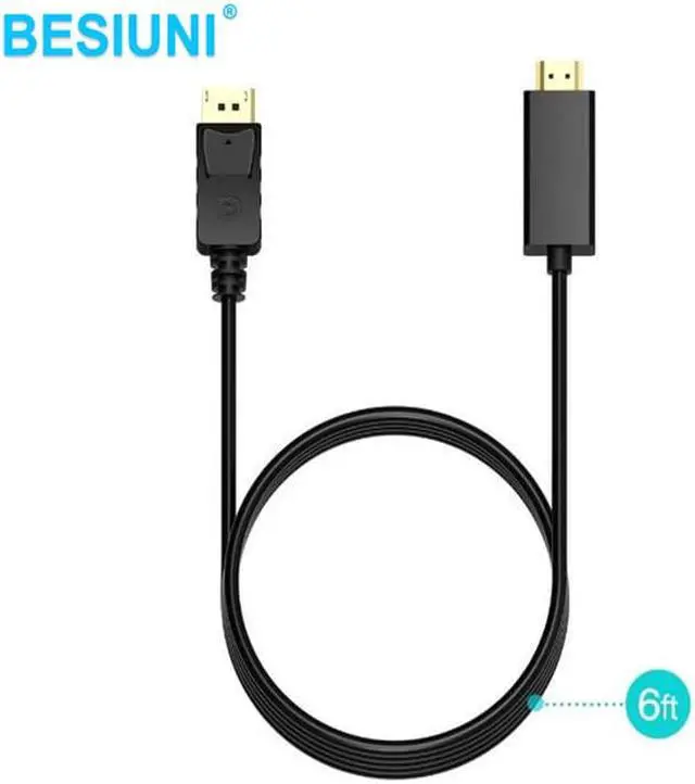 Alt view image 2 of 6 - 1081P Displayport DP to HDMI-compatible  Cable PC TV Mini Projector Television Monitor Projetor For Hp LaptopLength: 1.8m
Color: Black (DP TO HD 1.8M)