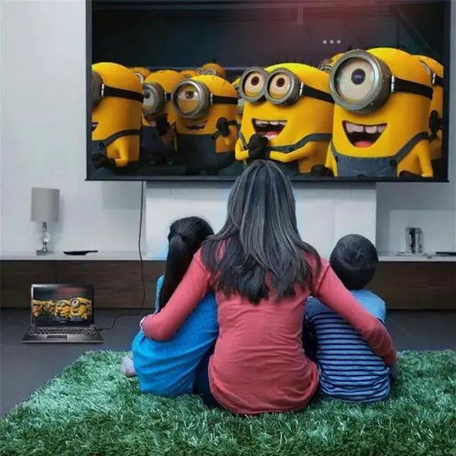 Alt view image 6 of 6 - 1081P Displayport DP to HDMI-compatible  Cable PC TV Mini Projector Television Monitor Projetor For Hp LaptopLength: 1.8m
Color: Black (DP TO HD 1.8M)