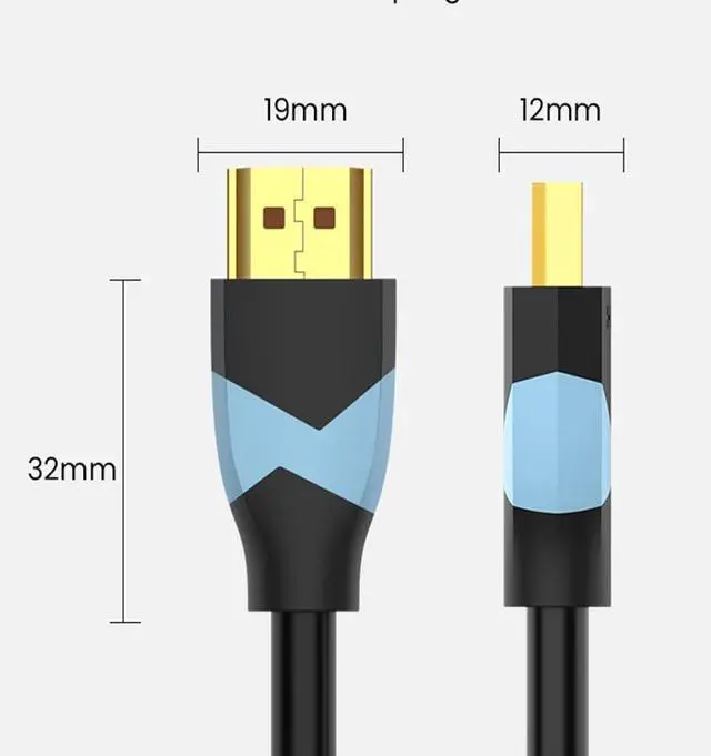 Alt view image 3 of 6 - HDMI-compatible Cable 8K 60Hz 4K/120Hz 48Gbps Digital HD2.1 Cables Splitter for eARC HDR10+ PS8 Switch CableLength: 3m(2M)
Color: Black (8K)