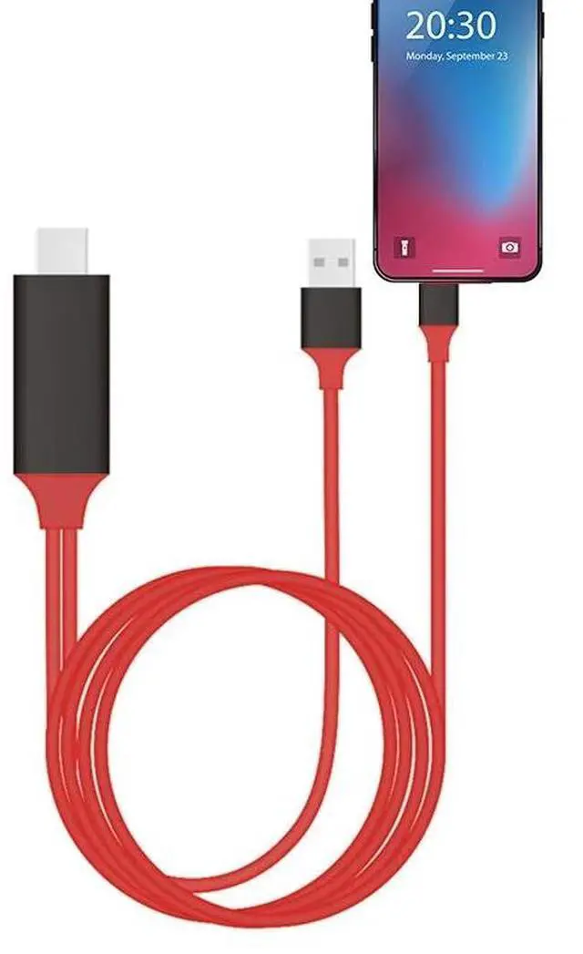 Alt view image 3 of 6 - Lighting to HDMI-compatible Splitter Cable Converter 1081P Digital AV Adapter Phone Accessories for iPhone iPad To TVLength: 2m
Color: Black (Grey)