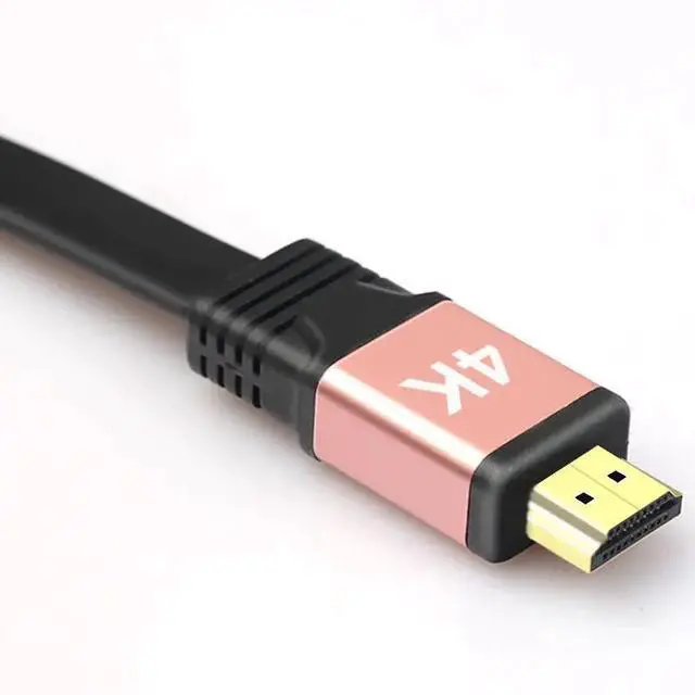 Alt view image 4 of 6 - HDMI-compatible 2.0 Cable Gold-plated 4K*2K 30AWG HD 18Gbps 3D Audio HD Support  for HD TV LCD Laptop PS5 Projector ComputerLength: 10m
Color: white (gold)