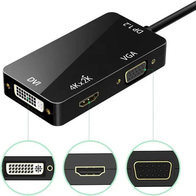 Alt view image 2 of 5 - Thunderbolt 2 dock hub Mini Displayport to VGA HDMI-compatible 4K Dvi Adapter converter for macbook Mac book pro Surface