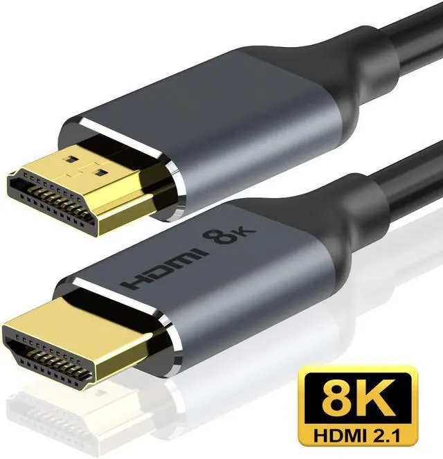 Main image of HDMI-compatible 2.1 Cable for Xiaomi Mi Box HD 8K/60Hz 4K/120Hz 48Gbps Digital Cables for PS5 PS4 HDMI Splitter 20KLength: 1m
Color: Black (BS239 8K HDMI Cable)