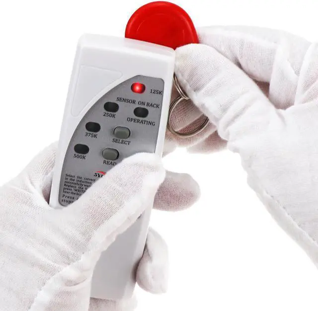 Alt view image 6 of 6 - Handheld Rfid Card Reader Writer 125KHz Copier Duplicator ID Tags Programmer With Light Indicator EM4305 T5577 Key Card Keyfob(5Keys and 5Cards)