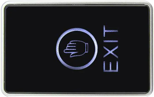 Main image of Door Exit Button Touch Release Push Switch Infrared Contactless Bule Backlight for access control systemc Electronic Door Lock(Rectangle)