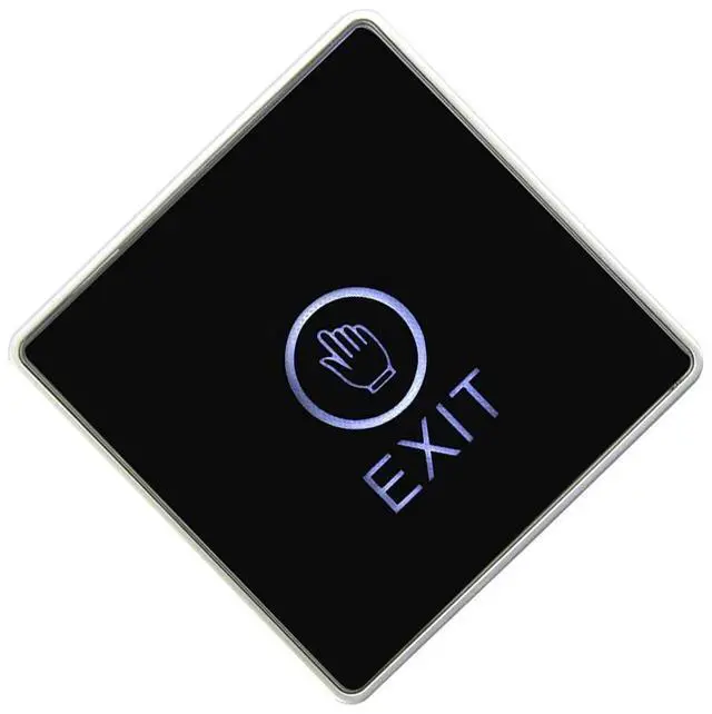 Alt view image 2 of 4 - Door Exit Button Touch Release Push Switch Infrared Contactless Bule Backlight for access control systemc Electronic Door Lock(Rectangle)