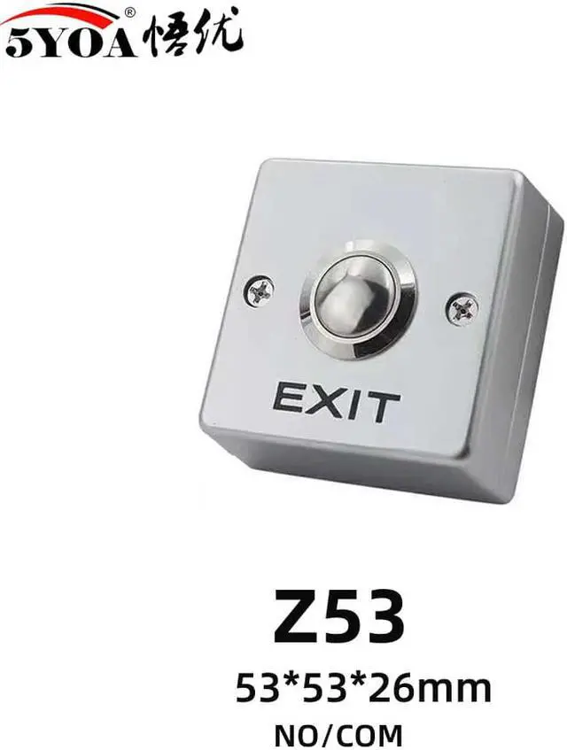Main image of Door Exit Release Button Zinc Alloy Panel GATE Push Switch For Door Access Control System to open door(Z53)
