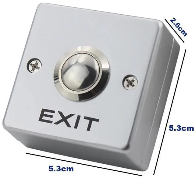 Alt view image 5 of 6 - Door Exit Release Button Zinc Alloy Panel GATE Push Switch For Door Access Control System to open door(Z30)