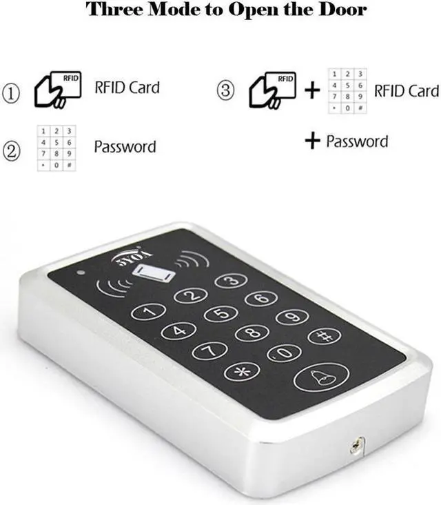 Alt view image 2 of 6 - 125KHz RFID Access Control Keypad EM Card Reader Door Access Control System Door Lock Opener Keyboard System(125khz ID B03 ONLY)