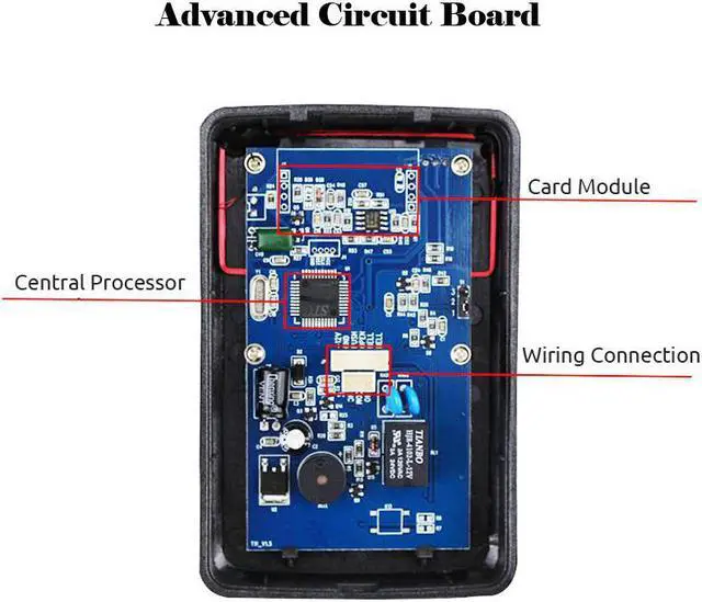 Alt view image 3 of 6 - 125KHz RFID Access Control Keypad EM Card Reader Door Access Control System Door Lock Opener Keyboard System(125khz ID B03 ONLY)