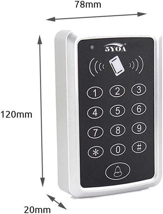Alt view image 6 of 6 - 125KHz RFID Access Control Keypad EM Card Reader Door Access Control System Door Lock Opener Keyboard System(125khz ID B03 ONLY)